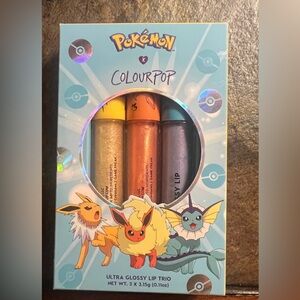 NIB Pokémon COLOURPOP ULTRA GLOSSY LIP TRIO EVOLUTION